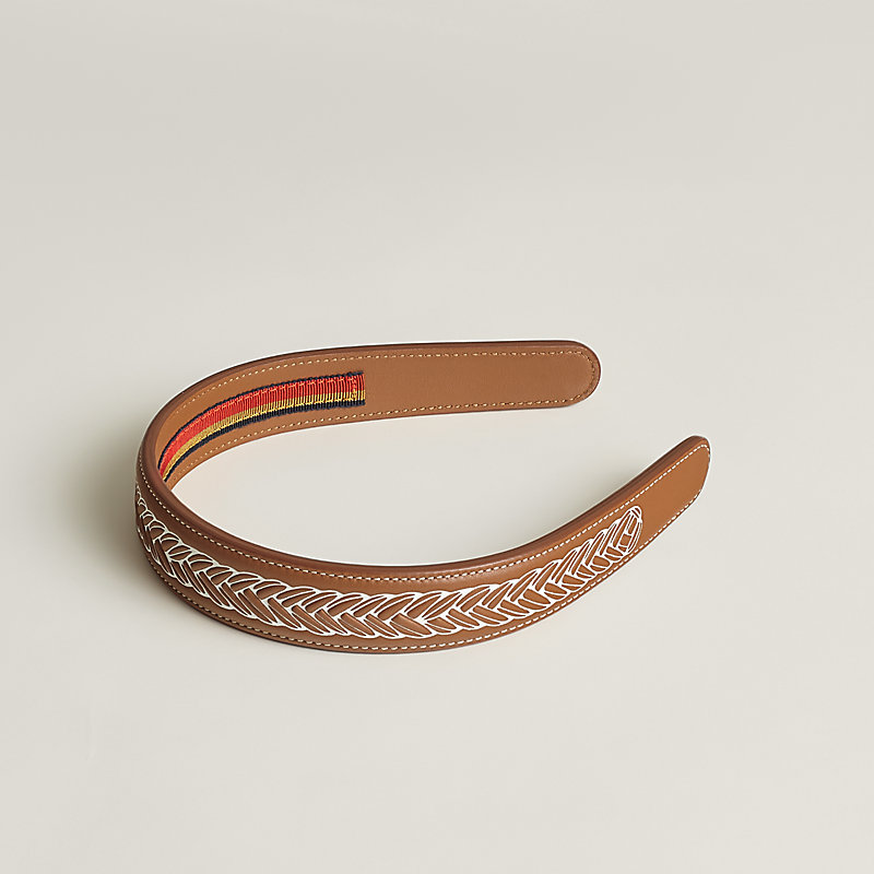 Mikaaa♡•*¨*•.¸♬︎HERMES ブラウンレザーベルト Kassidi headband | Hermès Mainland China